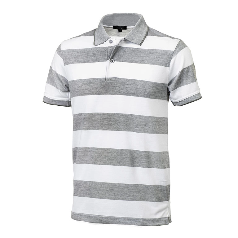 Men’s Cotton Casual Grindle Striped Polo Shirt Short Sleeve