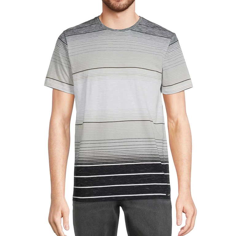 Men’s Striped T Shirt With Short Sleeves